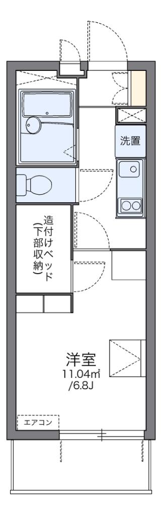 レオパレス伊勢吉(1K/2階)の間取り写真