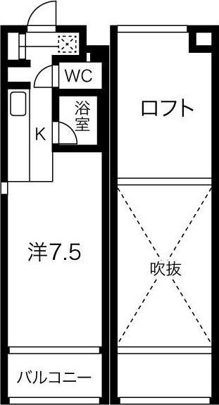 クレイタスパークIII(ワンルーム/4階)の間取り写真