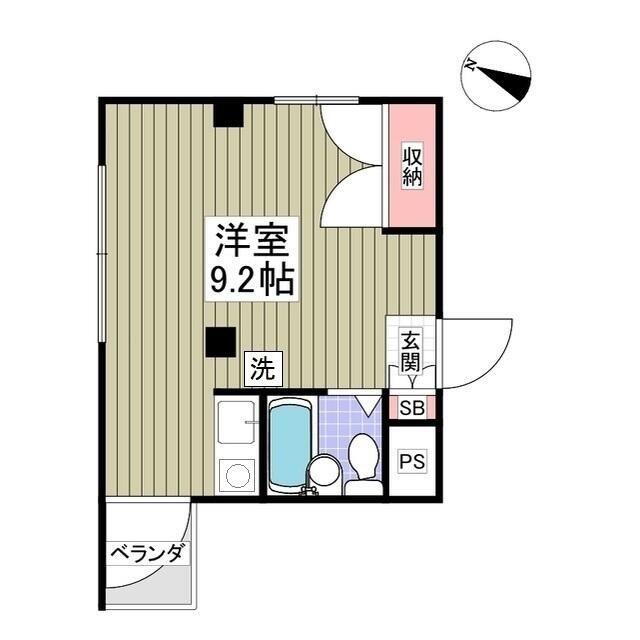 アネックス和総(ワンルーム/2階)の間取り写真