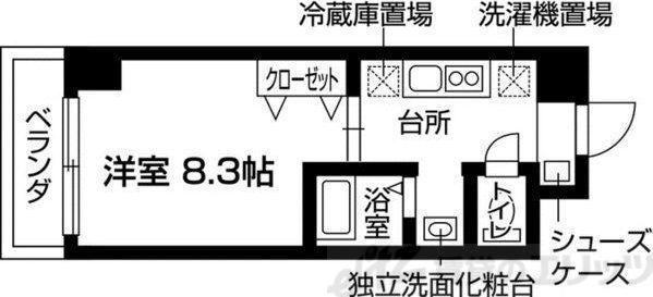 フラン メゾン(1K/1階)の間取り写真