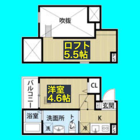 プランドールN(ワンルーム/1階)の間取り写真