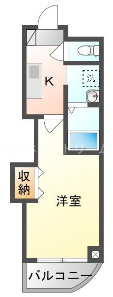 みおつくし守口(1K/3階)の間取り写真