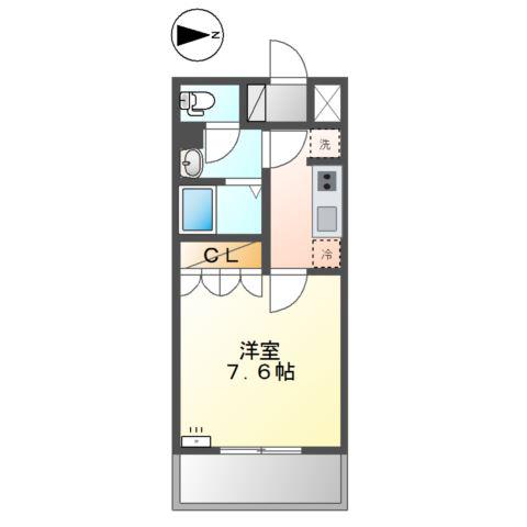 ロイヤルヒルズ(1K/2階)の間取り写真