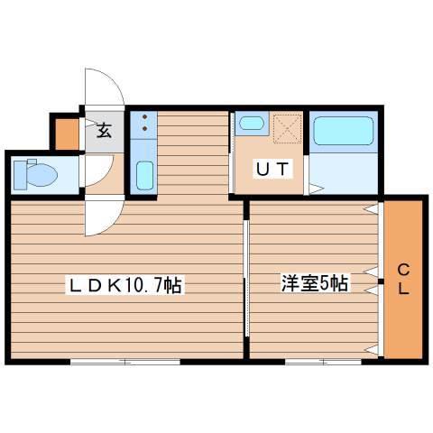 DOLCE VITA(1LDK/4階)の間取り写真