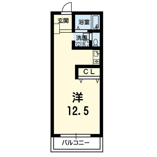 リライズ九品寺(ワンルーム/4階)の間取り写真