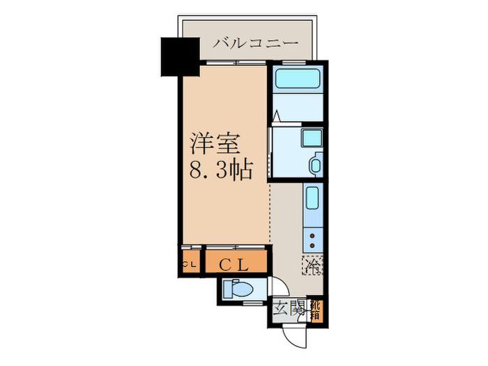 内山足立ビル(ワンルーム/4階)の間取り写真