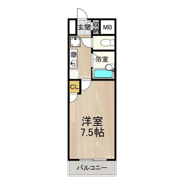 ヒストリカル堺(1K/7階)の間取り写真