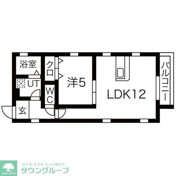 CHULO(1LDK/3階)の間取り写真