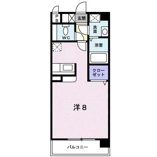 GRACE下郡(ワンルーム/3階)の間取り写真