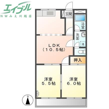 ドリームアイランド(2LDK/2階)の間取り写真
