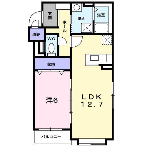 リッシュ リヴィエール(1LDK/3階)の間取り写真