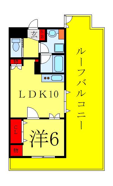 クールコクテル(1LDK/6階)の間取り写真