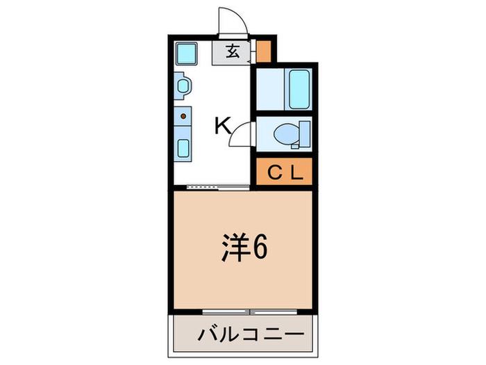 メゾンドアンジュ(1K/2階)の間取り写真
