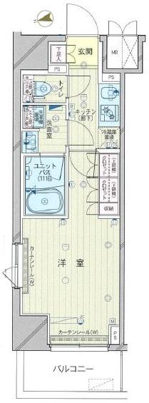 ルーブル南砂町(1K/2階)の間取り写真