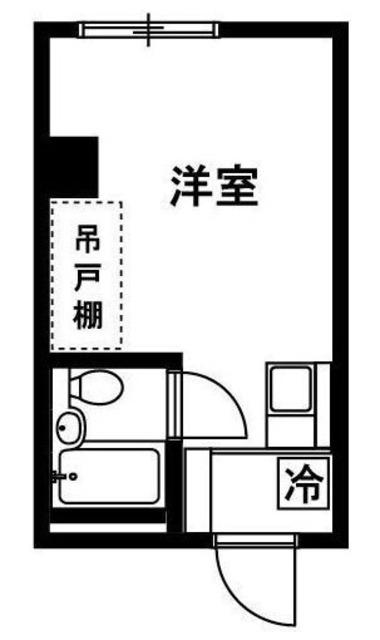 荻野ハイツ(ワンルーム/4階)の間取り写真