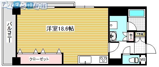 パルナス(1LDK/5階)の間取り写真