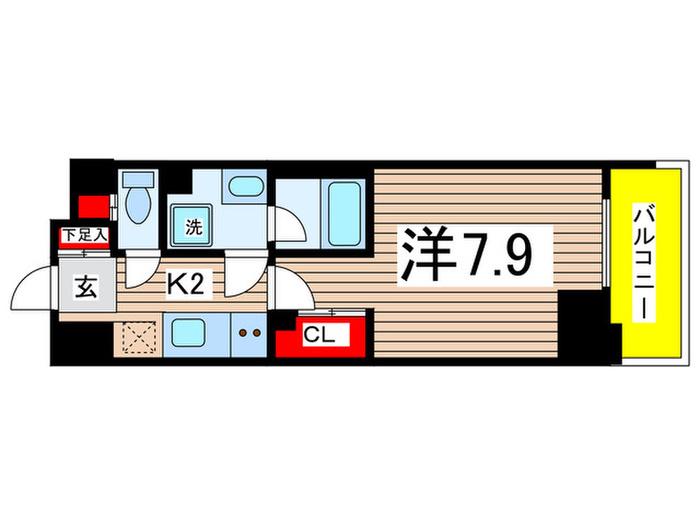 プライマル南砂(1K/11階)の間取り写真