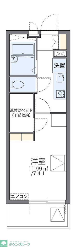 レオパレスヴェローチェ(1K/4階)の間取り写真