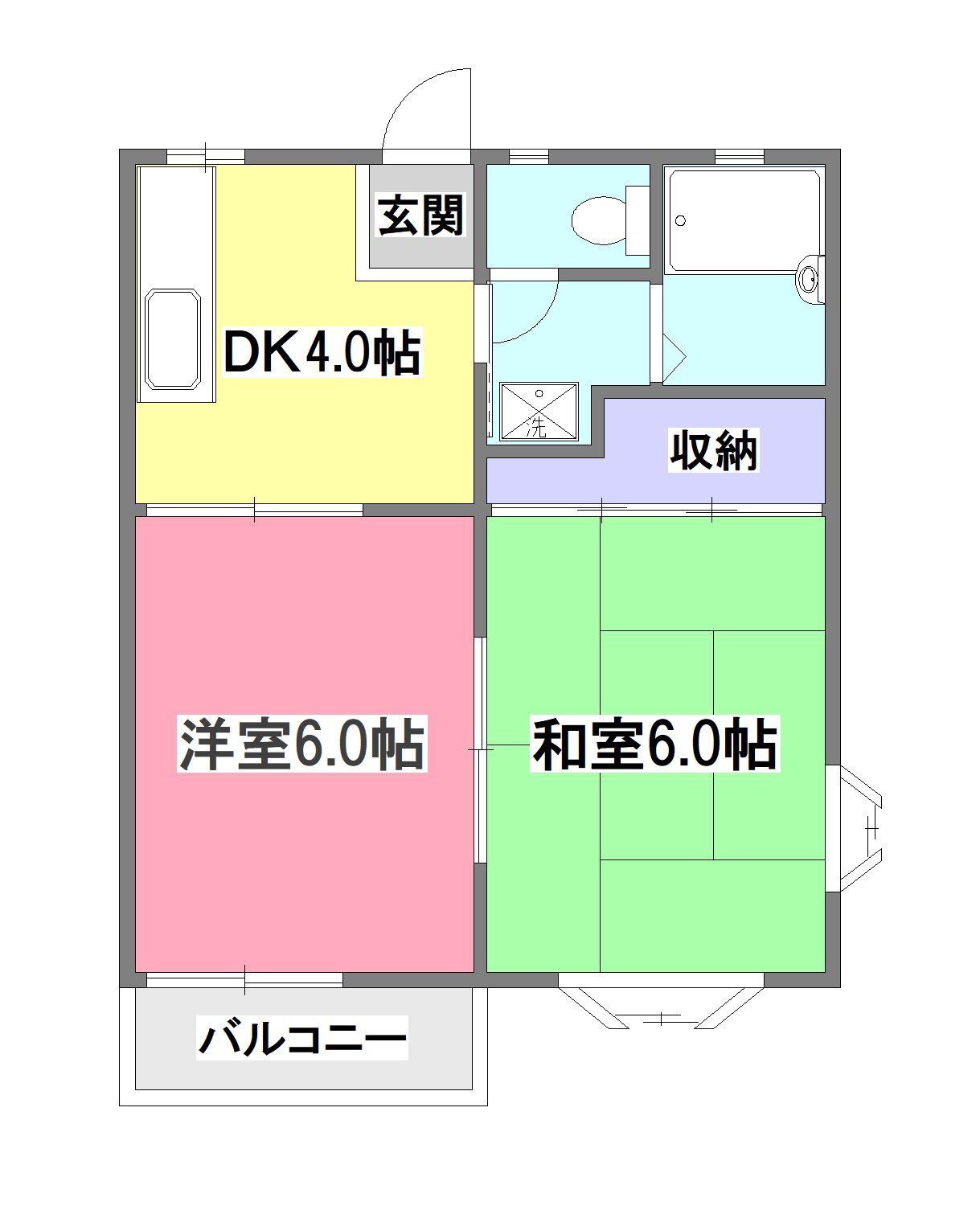スリードーマー秋津(2K/2階)の間取り写真