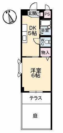 それいゆ(1DK/1階)の間取り写真