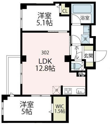 アバンティ カワサキ(2LDK/3階)の間取り写真