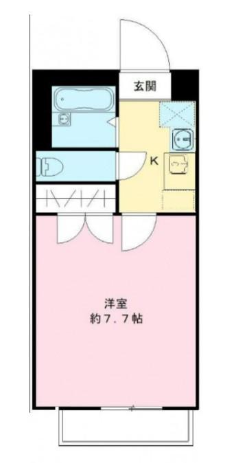アンプルールブワ沙羅(1K/2階)の間取り写真