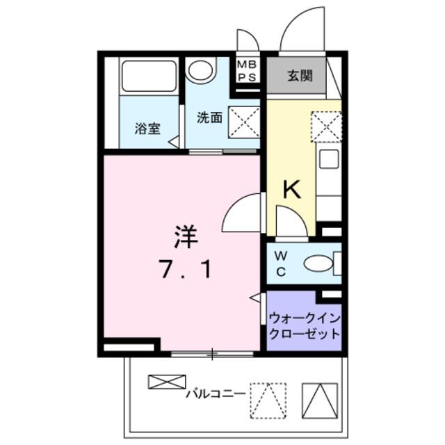 MAISON MINT(1K/3階)の間取り写真