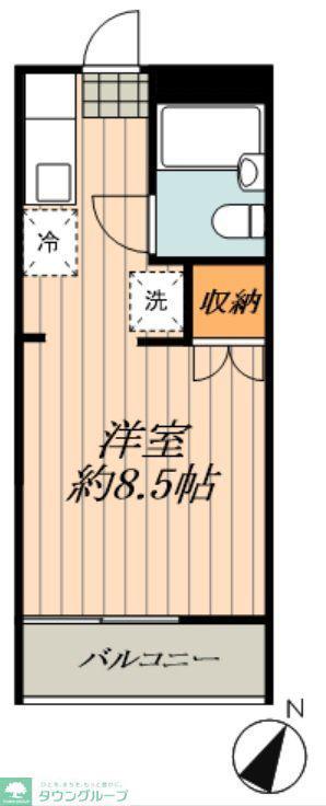 堀切TRハイツ(ワンルーム/2階)の間取り写真