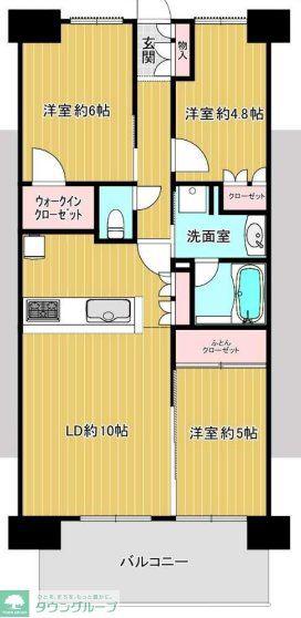リビオシティ船橋北習志野(3LDK/3階)の間取り写真