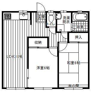 Sハウス(2LDK/1階)の間取り写真
