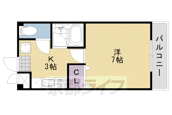 エトワールクレールI(1K/3階)の間取り写真