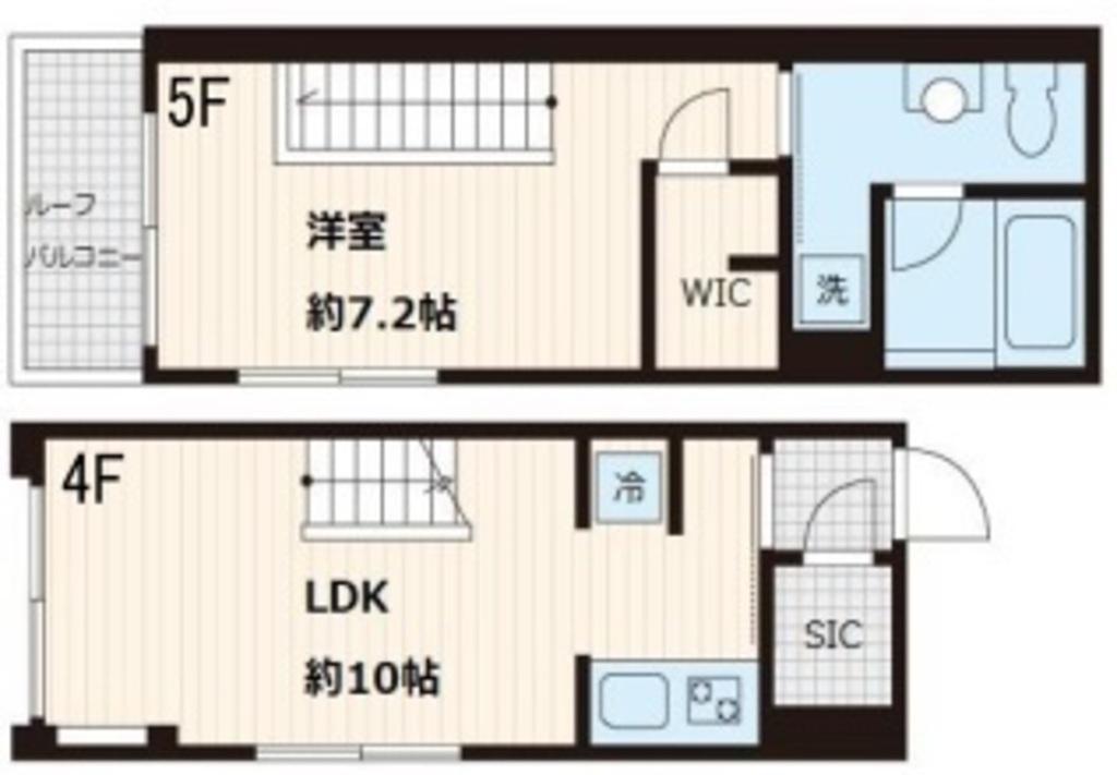 フレア本郷(1LDK/4階)の間取り写真