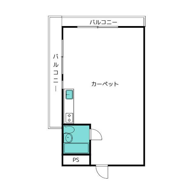 スルガリバーサイドハウス 403(ワンルーム/4階)の間取り写真