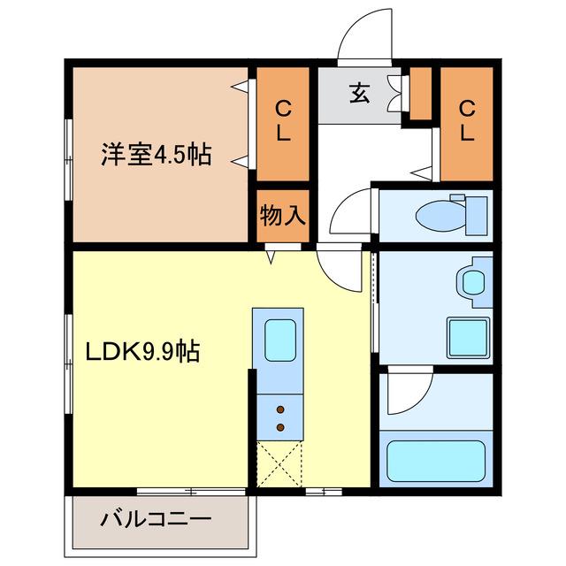 MTK-3(1LDK/1階)の間取り写真