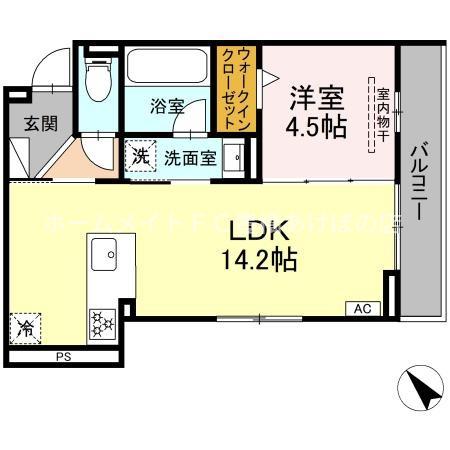 D-AVANCE佐藤一丁目(1LDK/2階)の間取り写真