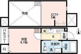 リアンM(1K/1階)の間取り写真