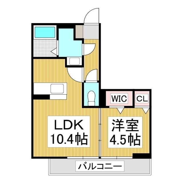 DーROOM笹賀(1LDK/2階)の間取り写真