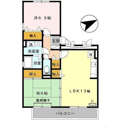 ファースト西浜(2LDK/2階)の間取り写真