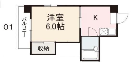 コート紙町VIII(1K/3階)の間取り写真