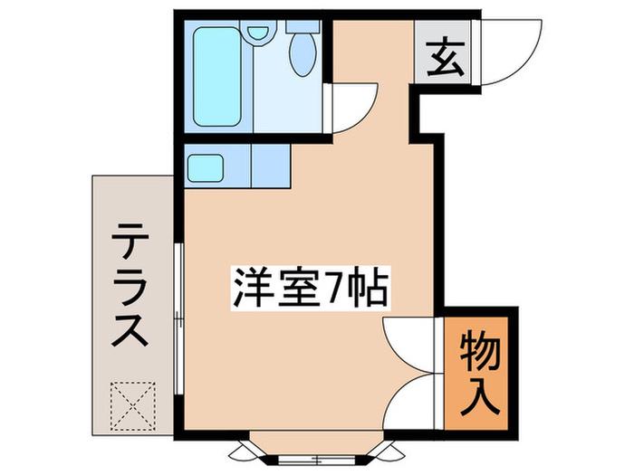 AKハイツ(ワンルーム/1階)の間取り写真