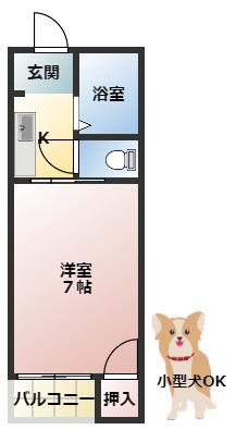 プレアール大池(1K/4階)の間取り写真