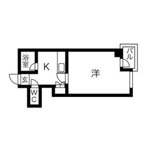 藤井ビル北17条III(1K/5階)の間取り写真