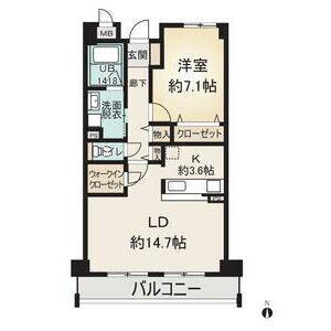 OSM植田 壱番館(1LDK/2階)の間取り写真