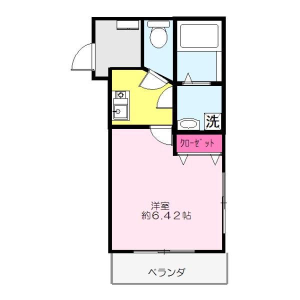MOA3(1K/1階)の間取り写真