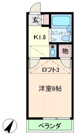 レオパレス松尾(1K/1階)の間取り写真
