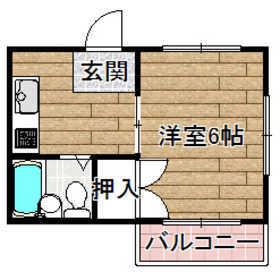 明輝春日マンション(1K/2階)の間取り写真