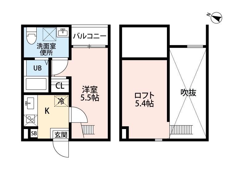 F.F.プレミア(1SK/1階)の間取り写真