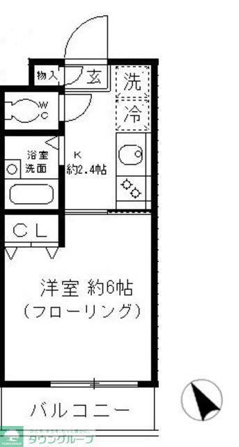 ソフィア武蔵野(1K/3階)の間取り写真