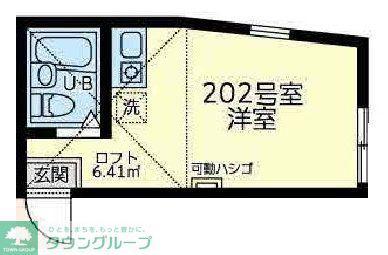 ユナイト新横浜ベルブリック(ワンルーム/2階)の間取り写真