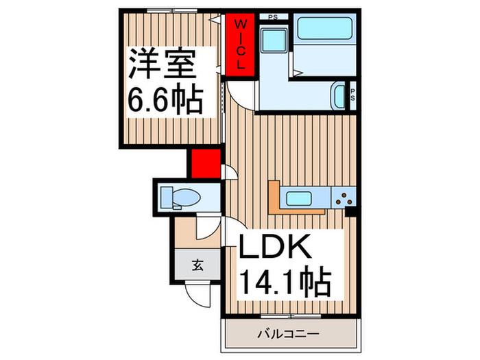 コンフォートグランディオ(1LDK/1階)の間取り写真